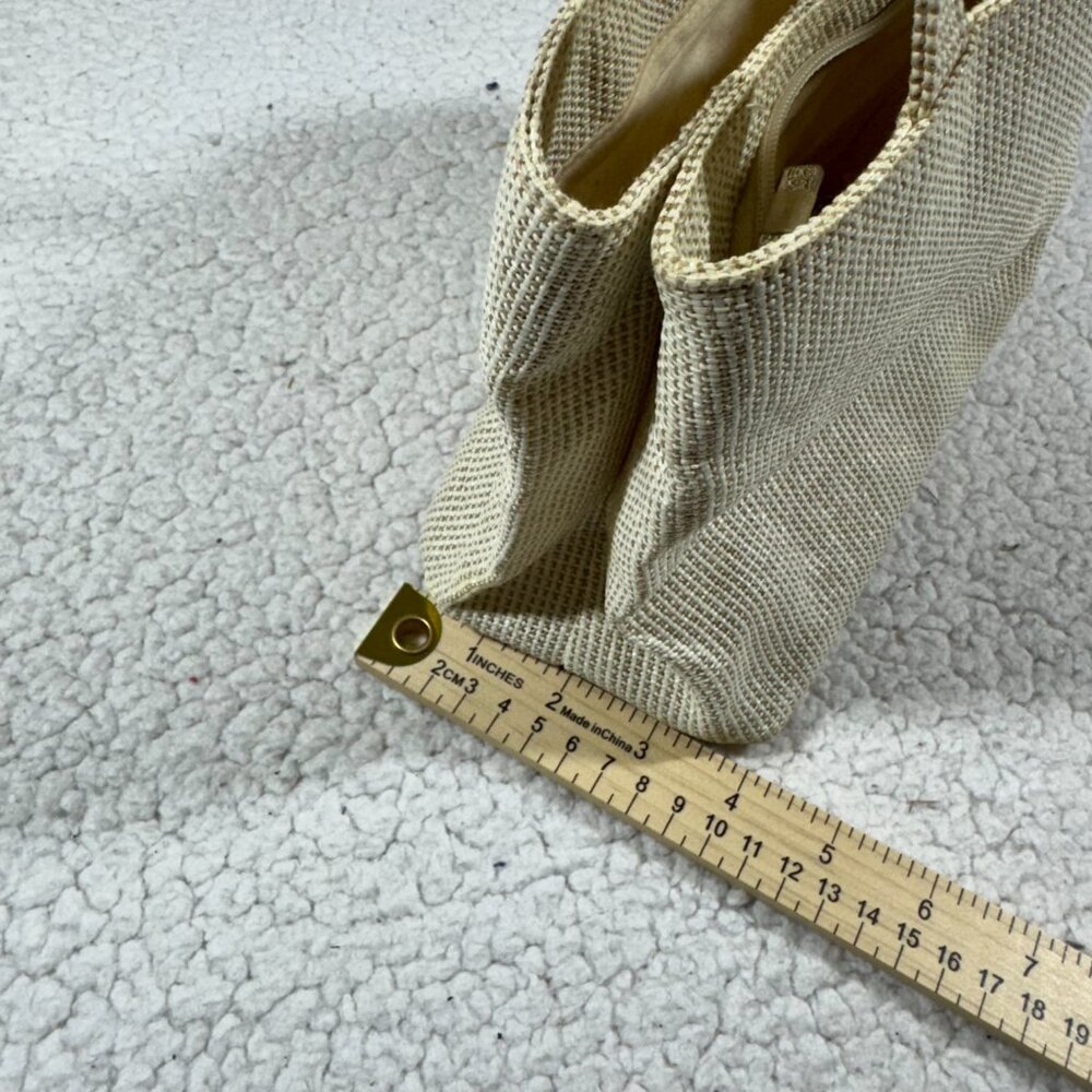 Esprit 1990s Y2K Vintage Raffia Mini Tote Bag Magnetic Closure Cottagecore - Picture 6 of 9